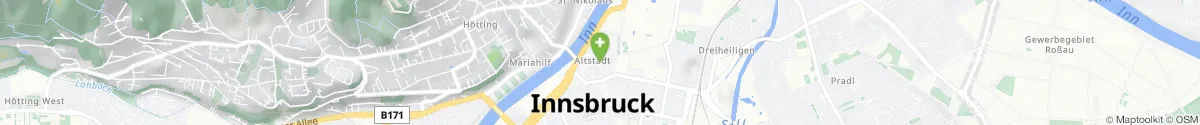 Kartendarstellung des Standorts für Stadtapotheke Winkler in 6020 Innsbruck